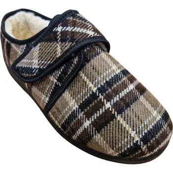 Pánské pantofle Pánské domácí papuče Santé MJ/8092 hnědé káro | vel.41 Velikost: 41
