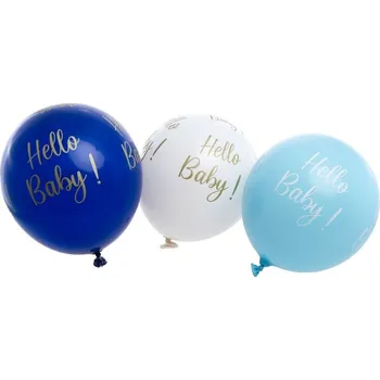 Party dekorace Chaks Sada latexových balónov Hello Baby - modré 6 ks