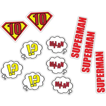 Party nádobí Personal Personalizované zápichy do koláčikov - Superman