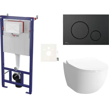 SAT Cenově zvýhodněný závěsný WC set SAT do lehkých stěn / předstěnová montáž+ WC VitrA Sento SIKOSSSEN68K SIKOSSSEN68K