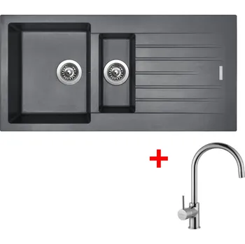 Granitový dřez Akční Sinks PERFECTO 1000.1 Truffle + VITALIA