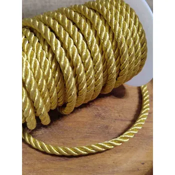 Šňůra kroucená Ø7 mm barva zlatá, Délka 1,5 m
