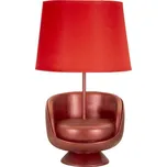 Mauro Ferretti Červená stolní lampa Midcentrury