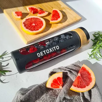 Skleněná láhev Detoxito (Černá)