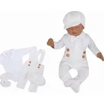 Z&Z Z&Z 5/dílná pletená sada Boy- body, kalhoty, čepička, motýlek, botičky, bílá