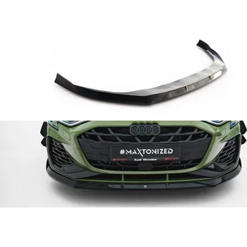 Karosérie Spojler pod nárazník lipa V.3 Audi S3 / A3 S-line 8Y Facelift černý lesklý plast