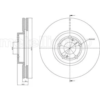Brzdový kotouč Brzdový kotouč METELLI 23-0970C