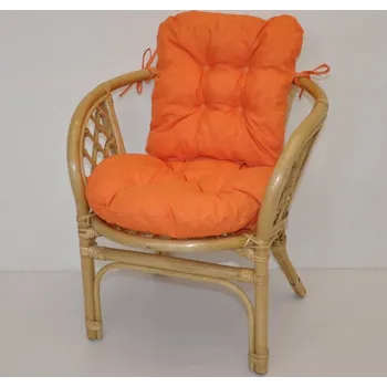 Axin Trading s.r.o. Ratanové křesílko dětské Bahama polstr oranžový melír