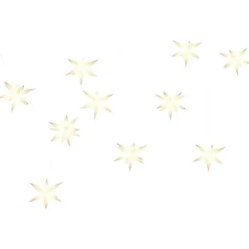 Vánoce Shumee svítící vánoční hvězdy s LED 10 ks, bílé 10 cm