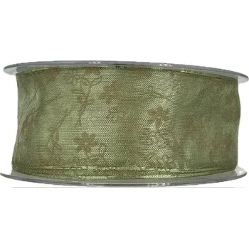 Vánoční dekorace GOLDINA Stuha taftová SARDEGNA VERDE zelená 9176