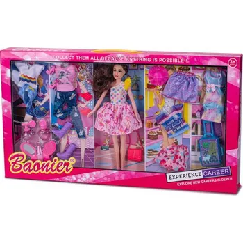 Panenka Módní panenka 29 cm s oblečením 8 ks a doplňky