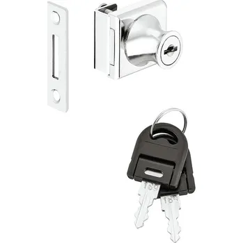 Nábytkové kování Zámek nábytkový, pro skleněné dveře stejný klíč