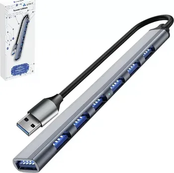 USB hub HUB 7x port - 1x USB 3.2, 6x USB 2.0