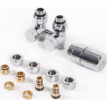 Ventil Terma integrovaná příma uzavírací ventilová sada Chrome