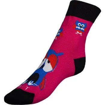 Dámské ponožky Ponožky Sova magenta Růžová BX1000939 - 35-38