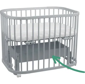 Dětská postýlka Monbaby nábytek Waldin Kolébka pro rostoucí postýlky pro miminko 5v1 - příslušenství Barva: Šedá