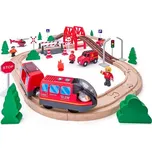 Vláčkodráha Woody - Hasiči s elektrickou mašinkou, 60 dílů