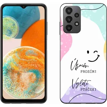 Pouzdro na mobilní telefon Gelový kryt mmCase na Samsung Galaxy A23 4G/5G - vtipný text 4 bílé pozadí