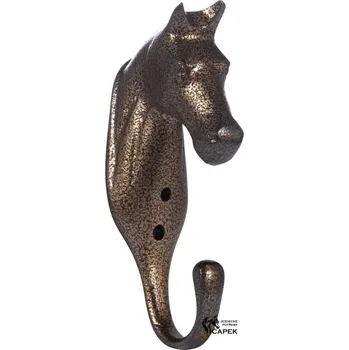 Věšák na sedlo a uzdečku Věšák HKM -KOŇSKÁ HLAVA- - Červená