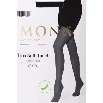 Dámské punčochy Dámské punčochové kalhoty Mona Tina Soft Touch 60 den 2-4 grafit 3-M