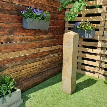 Plotový sloupek Pískovcový sloupek - formátovaný 120x20x20 (Formátovaný - řezaný pískovcový hranol o rozměrech)