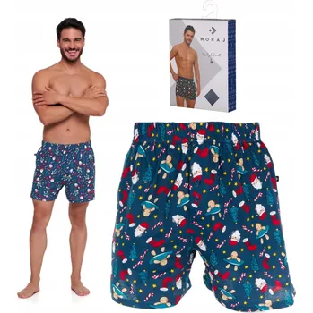 Boxerky Pánské vánoční boxerky volného střihu Dárek Bavlna MORAJ 1 Ks. L