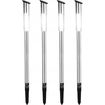 Venkovní osvětlení 4 x SOLÁRNÍ ZAHRADNÍ SVĚTLO NEREZ LED 600mAh