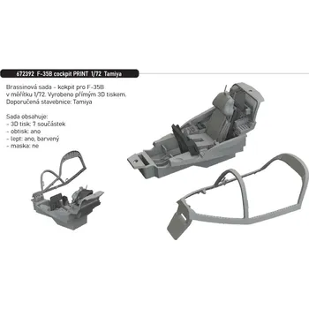 Plastikový model Eduard 1/72 F-35B cockpit PRINT (TAMIYA)