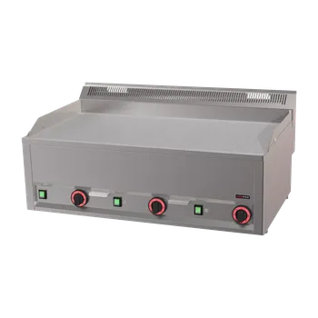 Kuchyňský gril Grilovací deska 97x48 elektrická durable chrom hladká bez podestavby 400 V | REDFOX - FTHC 90 EL