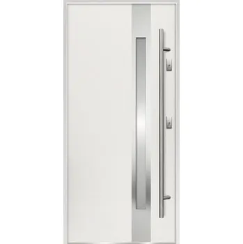 Vchodové dveře Vchodové dveře ocelové Temida S68 80 P bílé otevírání dovnitř