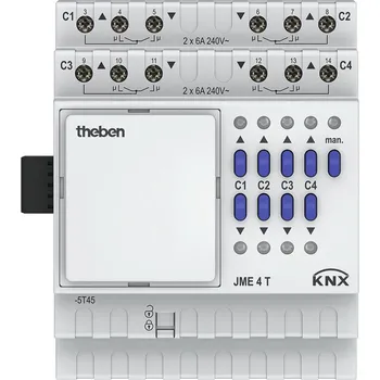 Ovládání žaluzie a rolety THEBEN 4930255 Žaluziový aktor JME 4 T KNX