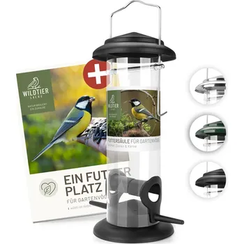 Krmítko pro ptáka REAVET Krmný sloupek na semena, zrna a jádra - více barev (výška 23,5 cm) Barva: Černá