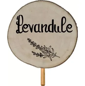 Zahradní dekorace Dřevěný zápich - Levandule