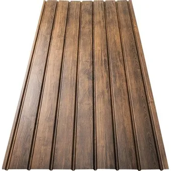 plechová krytina Stěnový panel PRECIT H12 ořech 1500 x 910 x 0,4 mm