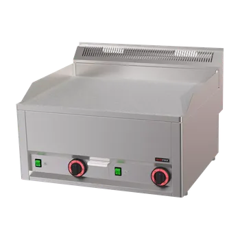 Kuchyňský gril Grilovací deska 65x48 elektrická durable chrom hladká bez podestavby 400 V | REDFOX - FTHC 60 EL