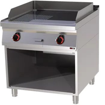 Kuchyňský gril Grilovací deska 71x65 elektrická chromovaná kombinovaná s podestavbou 400 V | REDFOX - FTHRC 90/80 E