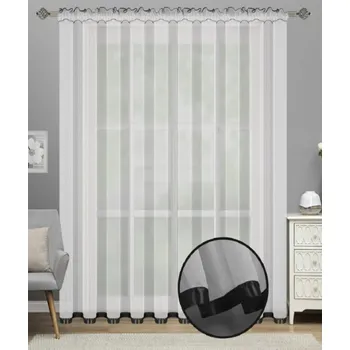 Záclona Fliying Hotová voálová záclona Helena černá 400x250 cm