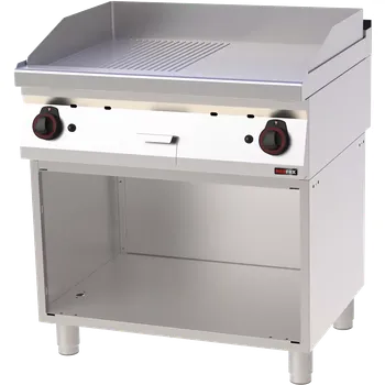 Kuchyňský gril Grilovací deska 80x51 plynová chromovaná kombinovaná s podestavbou | REDFOX - FTHRC 70/80 G