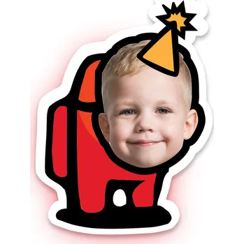 Party nádobí Personal Personalizovaný zápich na tortu - Among Us