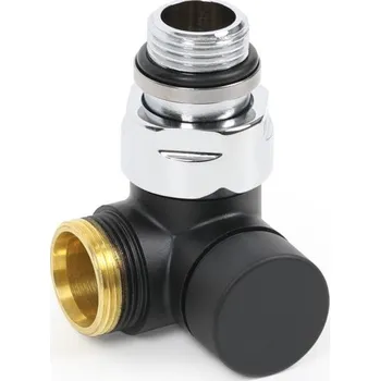 Ventil Terma uzavírací pravý úhlový ventil G 1/2&quot; Černý matný