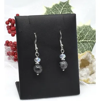 Náušnice Mijabijoux Náušnice z labradoritu MB00401