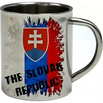 Slovensko nerezový hrnek s vlajkou 300 ml (hrnek nerezový dvouvrstvý vlajka )