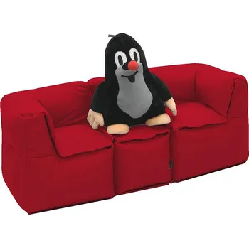 Dětský zahradní nábytek Textilní dětská modulová 3-místná lavice MODULTEX KIDS (červená)