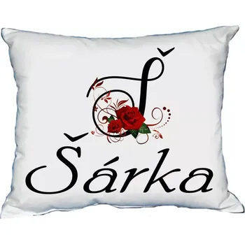 Dekorativní polštářek Polštář se jménem ŠÁRKA Červený (polštářek dámské jméno )