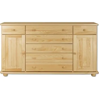 Nábytek Drewmax Komoda KD150, 165x92x42, borovice (Barva dřeva: Ořech)