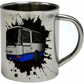 Karosa nerezový hrnek s autobusem 300 ml (hrnek nerezový dvouvrstvý)