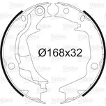 Sada brzdových čelistí, parkovací brzda VALEO 564138