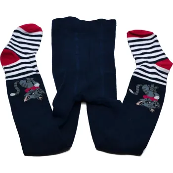 Socks 4 fun Dívčí bavlněné punčocháče Barva: Modrá, Velikost: 122-128