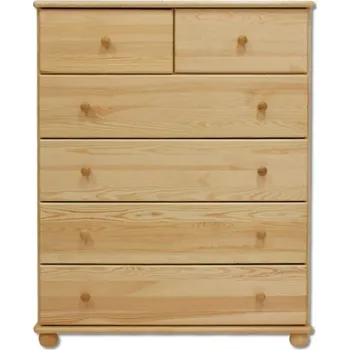 Nábytek Drewmax Komoda KD113, 100x122x47, borovice (Barva dřeva: Dub)