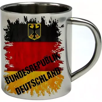 Moon River Německo nerezový hrnek s vlajkou 450 ml (hrnek nerezový dvouvrstvý vlajka )